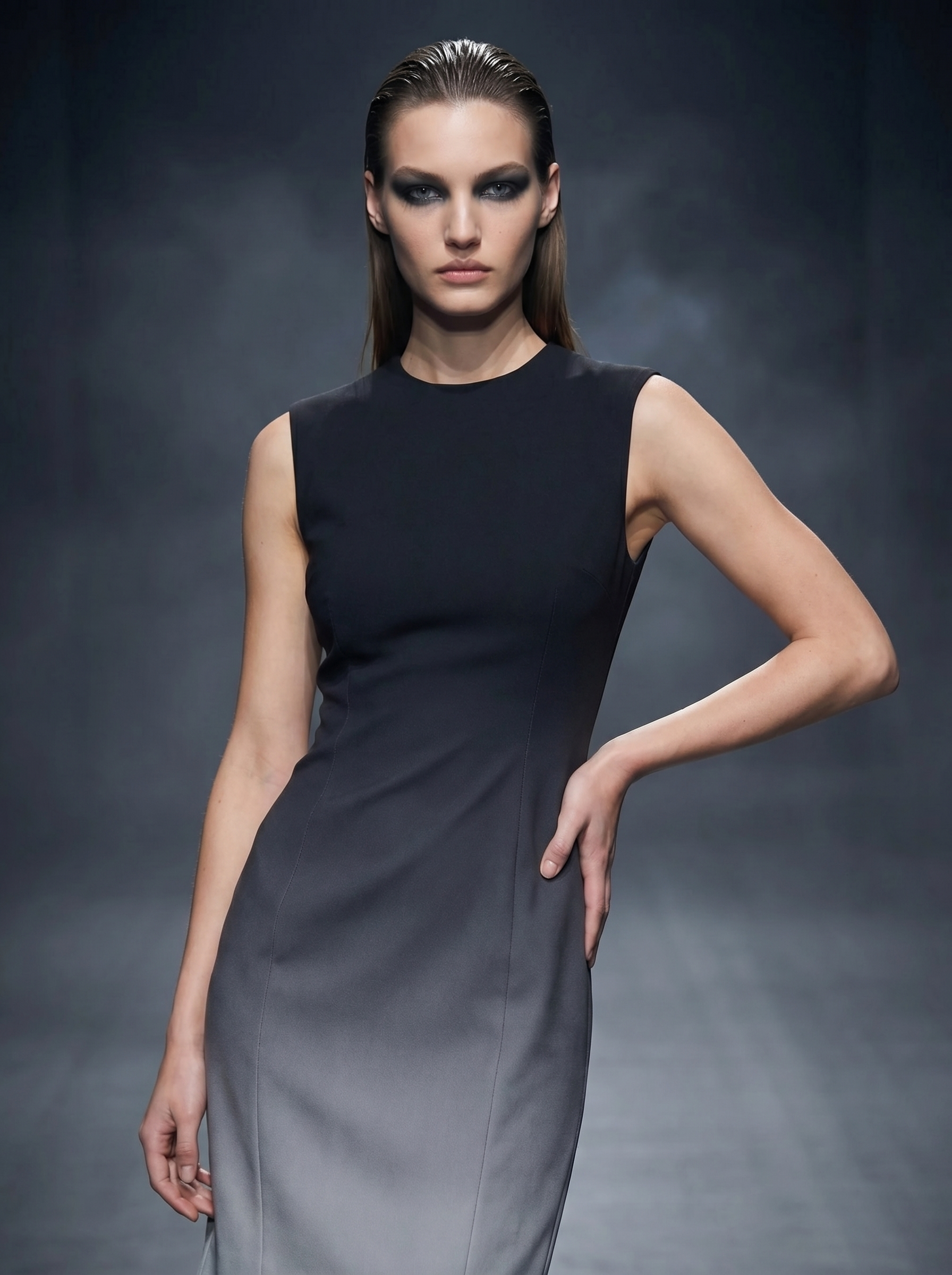 Singularity - Black Hole Shift Dress created with Straight Lines Ai