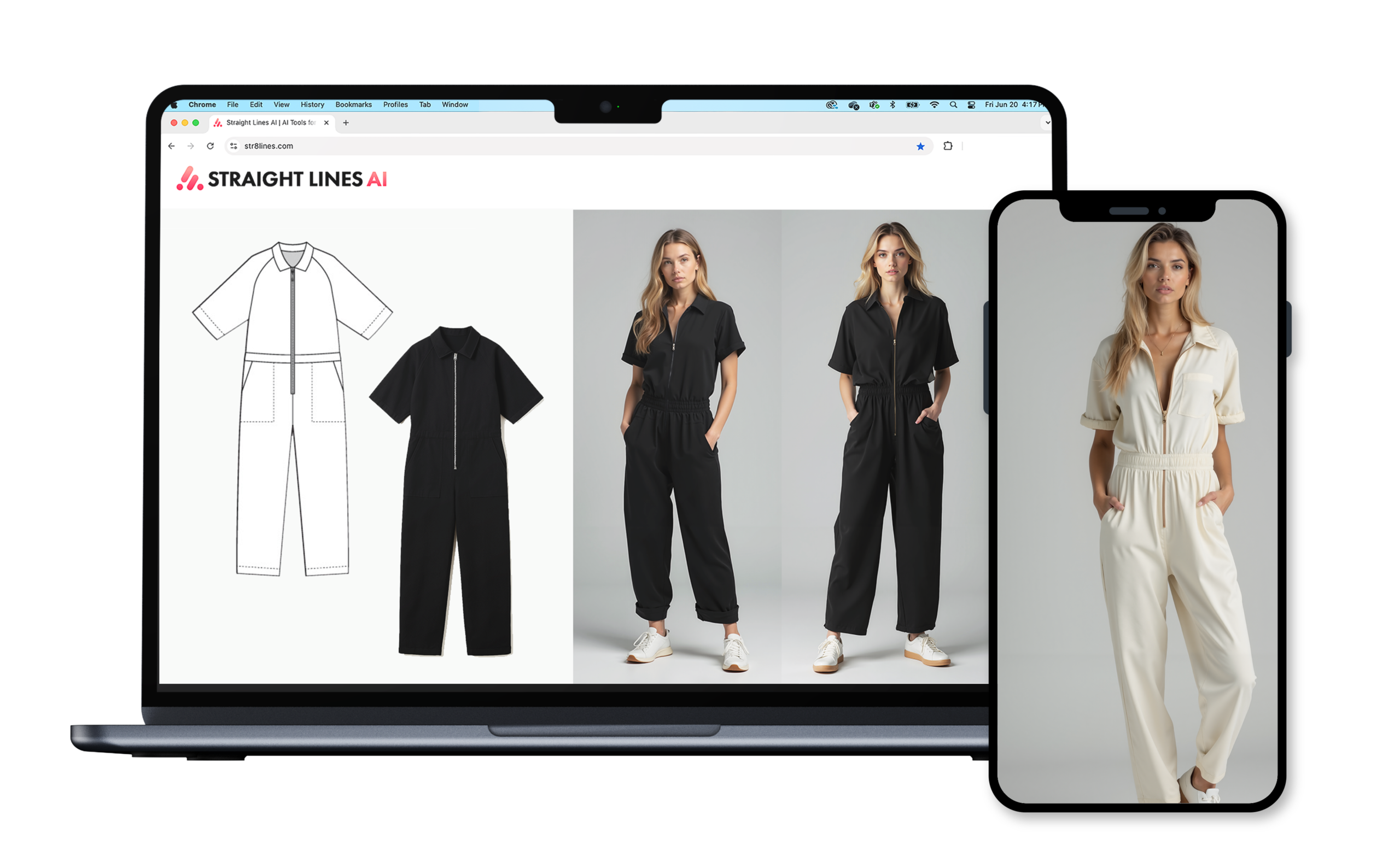 Access Form - Banner - Laptop and Iphone Mockups with content created with Straight Lines Ai